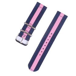 TikTako Quick Release NATO Uhrenarmbänder 18mm/20mm/22mm/24mm-Streifen Nylon Armband mit Edelstahl-Schnalle Style 7, 22mm von MXBAOHENG