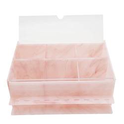 Wimpernverlängerung Display Box Marmor Textur Fach 10 Löcher Salon Staubdichtes Transplantat Wimpern Organizer Box (Rosa) von MXGZ
