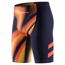 MY KILOMETRE Badehose Jungen Endurance Jammer Badeanzug Kinder Schwimmhose für Teen Orange-L von MY KILOMETRE