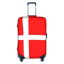 Dänemark, dänische Flagge, hochelastischer Trolley-Koffer-Schutz, für Herren und Damen Geschäftsreisen, weiß, 46 von MYGANN