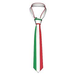 Herren-Krawatte mit italienischer Flagge, flatternde Schnalle, für Business, Hochzeit, Party, Alltag, Schwarz , Einheitsgröße von MYGANN