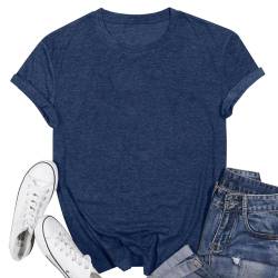 Damen-T-Shirt, Country-Musik-Konzert, lustige Grafik-T-Shirt, Sommer-Top, Vintage, kurzärmelig, Blau, Mittel von MYHALF