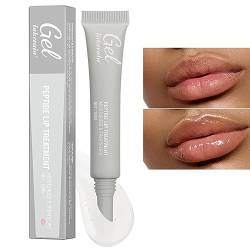 Lippenfüller, Lippengel für trockene Lippen, Feuchtigkeitsspendender Lippenbalsa, Lippenpflegegel mit Peptid für Mädchen und Frauen, Lippengrundierung für trockene Lippen, nährende von MYJIO