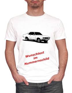 Herren T-Shirt Manta A mit Wunschtext (Weiss, L) von MYLEZ