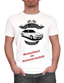 Herren T-Shirt Manta B Legend mit Wunschtext (Weiss, M) von MYLEZ