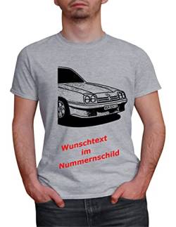 Herren T-Shirt Manta B Motiv mit Wunschtext (Grau, M) von MYLEZ