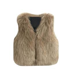 MYLH Weste Faux fur Mädchen Oberbekleidung Fellweste Kinder Warm Faux Pelz Weste Kinder Pelz Weste Mädchen Winter Jacke Weste Ärmellos Kinder Fellweste kinder Gilet von MYLH