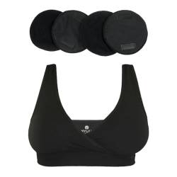 MYLILY Still Set Still-BH und Stilleinlagen (3 Paar) | Wiederverwendbare und waschbare Stilleinlagen | Breatfeeding Bra | Schwangerschafts und Still BH | Komfort ohne Bügel (L) von MYLILY