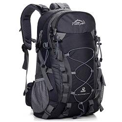40L outdoor sports Rucksack, Multifunktion Lightweight High Capacity Ergonomics Backpack Rucksack Luggage Bag for Climbing, Hiking, Camping, Travel, Men & Women (Schwarz) von MYMM