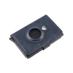 Kartenetui, Mini Keine Signalstörung Pocket Wallet for Frauen Männer Multifunktions-PU-Leder-Business-Kreditkartenhalter (Farbe : Blau) von MYOLIO