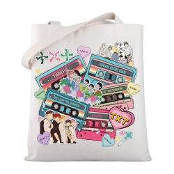 MYSOMY Korean Group TXT Canvas Tote Bag TXT Fans Geschenk K-Pop Musikliebhaber Geschenk Korean Group TXT Merchandise K-Pop Geschenk, Txt Tb3, 13.7inch*15inch von MYSOMY