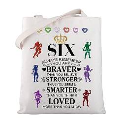 MYSOMY SIX The Musical Broadway Geschenk Queens Musical Tote Bag Broadway Musical Umhängetasche Broadway Musical Theater Geschenk, Sechs TB, 13.7inch*15inch von MYSOMY