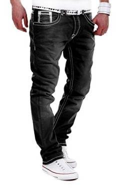 MT Styles Jeans Straight-Fit Hose RJ-133 [Schwarz, W30/L32] von MYTRENDS Styles