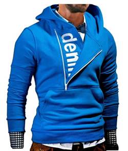 MT Styles Kapuzenpullover mit Zipper Hoodie Pullover S-111 [Blau, S] von MYTRENDS Styles