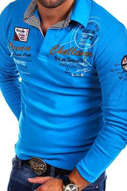 MT Styles Langarm Poloshirt Ocean Pullover R-0740 [Türkis, L] von MYTRENDS Styles