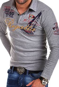 MT Styles Langarm Poloshirt Regatta T-Shirt R-0665 [Grau, L] von MYTRENDS Styles