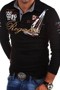 MT Styles Langarm Poloshirt Regatta T-Shirt R-0665 [Schwarz, M] von MYTRENDS Styles