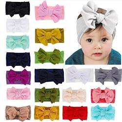 Mywill Baby Haarbänder, 8 Stück, bedruckt, für Kinder, Mädchen, Turban, elastisch, Haar-Accessoire für Babys, Mädchen (Schleife) von MYWILON