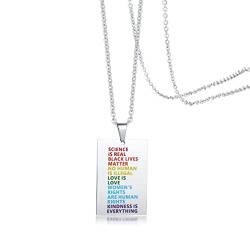 Kettenanhänger Regenbogen-Buchstabe Gay Lesbian Pride Hochzeits-Halskette für Männer Frauen Fashion Simple Pendant Party Gift Schmuck von MZMZFFL@
