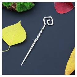 Haarnadel-Stick Silberfarbene Axt-Mond-Haarspangen, Schwert-Mond-Haarnadelstäbe for Accessoires Damen Haar StäBchen (Color : 6) von MZPOZB