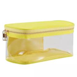 Pvc-Transparentbeutel 8 Farben Modische Damen-Make-up-Tasche aus PVC, wasserdicht, Nylon, Kulturbeutel, Reisetasche, transparente Kosmetiktasche, klassische transparente Tasche mit offener Oberseite C von MZPOZB