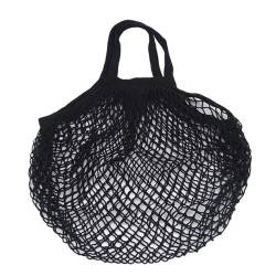 Tragbare Baumwoll-Netztasche Tragbare wiederverwendbare Einkaufstaschen for Obst und Gemüse, Baumwoll-Mesh-String-Organizer, Handtasche, kurzer Griff, Netz-Einkaufstaschen, Tote Netztasche ( Color : B von MZPOZB