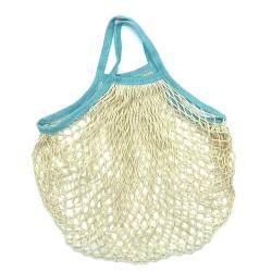 Tragbare Baumwoll-Netztasche Wiederverwendbare Mesh-Aufbewahrungstaschen, tragbare Baumwoll-Mesh-Einkaufstüten for die Aufbewahrung von Obst und Gemüse, Einkaufstasche, Einkaufstasche Netztasche ( Col von MZPOZB