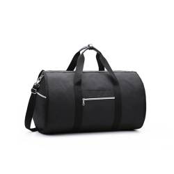 Weekender Bag Große Kapazität Reise Seesack Männer Anzug Lagerung Schulter Tasche Frauen wasserdichte Oxford Faltbare Große Reisetasche Männer Gepäck Tasche Duffel-Reisetasche (Color : Black) von MZPOZB