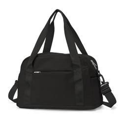 Weekender Bag Großes maximales Handgepäck for Männer und Frauen, Sporttasche, Wochenendtasche, Reisetasche Duffel-Reisetasche (Color : Black) von MZPOZB