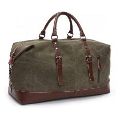 Weekender Bag Herren-Reisetaschen, Handgepäcktaschen, Herren-Seesäcke, Reisetasche, große Wochenendtasche for die Nacht Duffel-Reisetasche (Color : Green) von MZPOZB