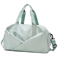 Weekender Bag Robuste, reißfeste, wasserdichte Sport-Reisetasche, Turnbeutel mit Nasstasche und Schuhfach for Damen Duffel-Reisetasche (Color : Green) von MZPOZB