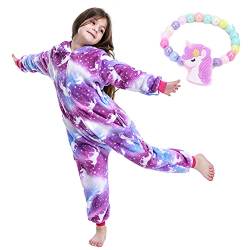 MZSYLK Kind Einhorn Onesies Unisex EIN Stück Schlafanzug Cosplay Kostüm Geschenk für Mädchen von MZSYLK