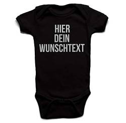 Baby Body mit Wunschtext - Selber gestalten mit dem Amazon Designertool - Tshirt Druck - Shirt Designer Babybody Strampler black 6-12 Monate von Ma2ca