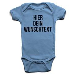 Baby Body mit Wunschtext - Selber gestalten mit dem Amazon Designertool - Tshirt Druck - Shirt Designer Babybody Strampler dustyblue 0-3 Monate von Ma2ca
