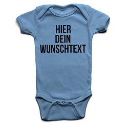 Baby Body mit Wunschtext - Selber gestalten mit dem Amazon Designertool - Tshirt Druck - Shirt Designer Babybody Strampler dustyblue 12-18 Monate von Ma2ca