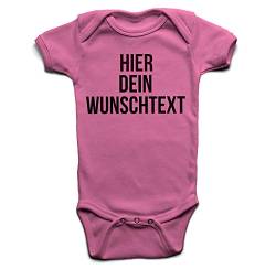 Baby Body mit Wunschtext - Selber gestalten mit dem Amazon Designertool - Tshirt Druck - Shirt Designer Babybody Strampler pink 0-3 Monate von Ma2ca