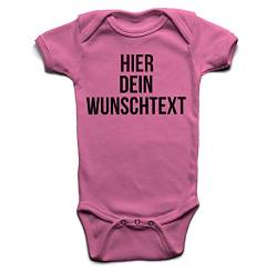 Baby Body mit Wunschtext - Selber gestalten mit dem Amazon Designertool - Tshirt Druck - Shirt Designer Babybody Strampler pink 12-18 Monate von Ma2ca