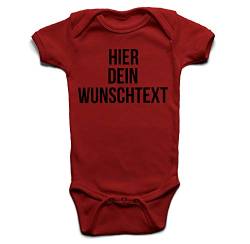 Baby Body mit Wunschtext - Selber gestalten mit dem Amazon Designertool - Tshirt Druck - Shirt Designer Babybody Strampler red 0-3 Monate von Ma2ca