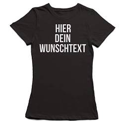 Damen Frauen T-Shirt mit Wunschtext - Selber gestalten mit dem Amazon T Shirt Designer - Tshirt Druck - Shirt Designer Rundhals Damen T-Shirt-Charcoal-m von Ma2ca