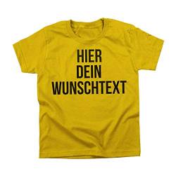 Kinder Jungen und Mädchen T-Shirt mit Wunschtext - Selber gestalten mit dem Amazon T Shirt Designer - Tshirt Druck - Shirt Designer Rundhals Kinder T-Shirt-Sunflower-m von Ma2ca