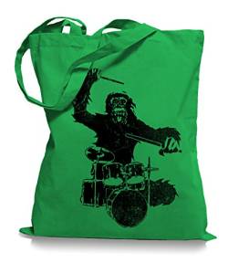Ma2ca® Gorilla Drummer - Jutebeutel Stoffbeutel Tragetasche/Bag WM101-kelly von Ma2ca