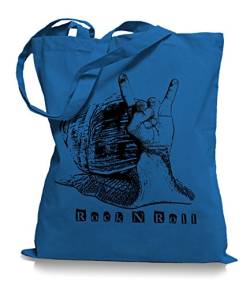 Ma2ca® Rock n Roll Slug - Jutebeutel Stoffbeutel Tragetasche/Bag WM101-cornflower_blue von Ma2ca