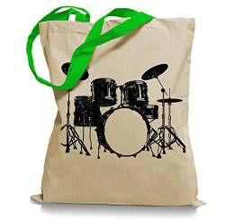 Ma2ca Drums Drummer Schlagzeuger Tragetasche/Bag/Jutebeutel WM2-green von Ma2ca