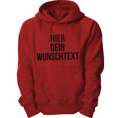 Ma2ca Kapuzenpullover mit Wunschtext/Selber gestalten mit dem Amazon T-Shirt Designer/Hoodie Druck/Shirt Designer Kapuzenpullover Hoodie-red-s von Ma2ca