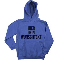 Ma2ca Kinder Kapuzenpullover mit Wunschtext/Selber gestalten mit dem Amazon T-Shirt Designer/Hoodie Druck/Shirt Designer Kinder Kapuzenpullover Hoodie-royal-XL von Ma2ca