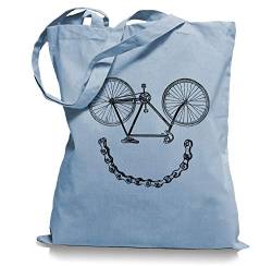 Ma2ca Lustiges Fahrrad Biker Biking Tragetasche/Bag/Jutebeutel WM1-skyblue von Ma2ca