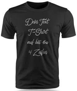 T-Shirt mit Wunschtext - Selber gestalten mit dem Amazon T Shirt Designer - Tshirt Druck - Shirt Designer Herren Männer T-Shirt-Black-XL von Ma2ca