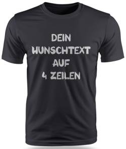 T-Shirt mit Wunschtext - Selber gestalten mit dem Amazon T Shirt Designer - Tshirt Druck - Shirt Designer Herren Männer T-Shirt-Darkgrey-XL von Ma2ca
