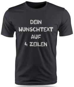 T-Shirt mit Wunschtext - Selber gestalten mit dem Amazon T Shirt Designer - Tshirt Druck - Shirt Designer Herren Männer T-Shirt-Darkgrey-XXL von Ma2ca