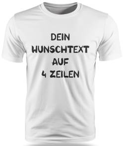 T-Shirt mit Wunschtext - Selber gestalten mit dem Amazon T Shirt Designer - Tshirt Druck - Shirt Designer Herren Männer T-Shirt-White-l von Ma2ca